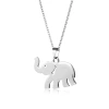 Stainless steel jewelry in stock: Amazon's trendy elephant necklace, new hip-hop elephant collarbone chain, simple sweater chain Item Picture